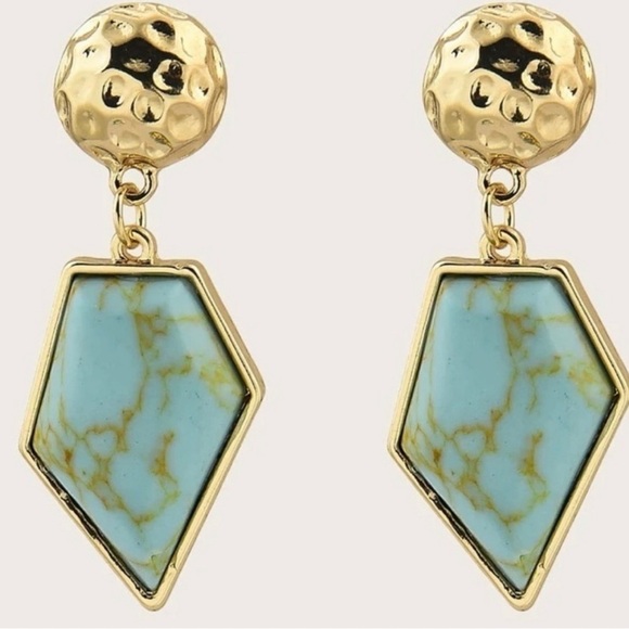 Sanctuary Project Blue Stone Geo Drop Earrings - Picture 15 of 17